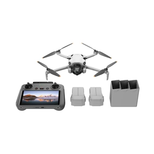 DJI Mini 4 Pro Fly More Combo Plus with DJI RC 2, Mini Drone with 4K HDR Video,...