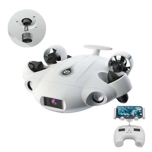【2024 New】V-EVO 4K60FPS Underwater Drone Kit with Removal SD Card, QYSEA AI...