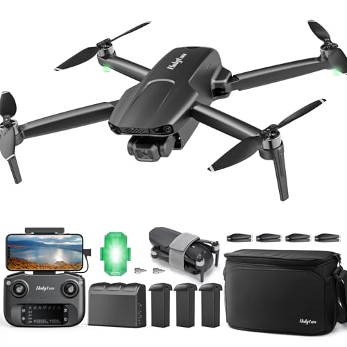 Holyton Drones with Camera for Adults 4K 3 batteries,3-Axis Brushless Gimbal...