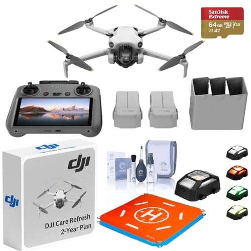 NEW DJI Mini 4 Pro Drone Fly More Combo, Bundle with DJI Mini 4 Pro Care Refresh...