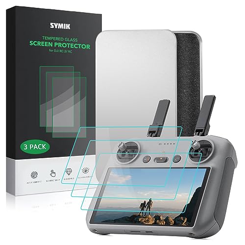 SYMIK 3PCS Tempered Glass Screen Protectors for DJI RC 2 /DJI RC, DJI Air 3S/DJI...