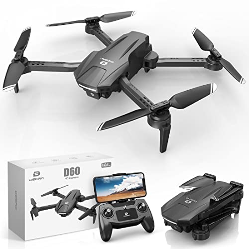 DEERC D60 Drones with Camera for Adults, Kids, FPV 1080P HD Video, Long Battery...