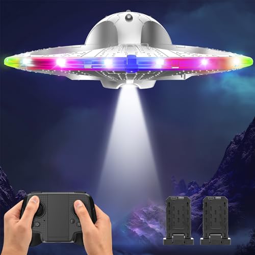 Foam Drone RC UFO for Kids and Beginners, Remote Control Airplane with Light, RC...