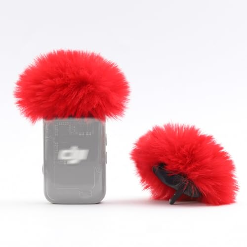 LEFXMOPHY Red Windscreen for DJI MIC 2 accessories (2024)/ Mic2 / OSMO POCKET 3...