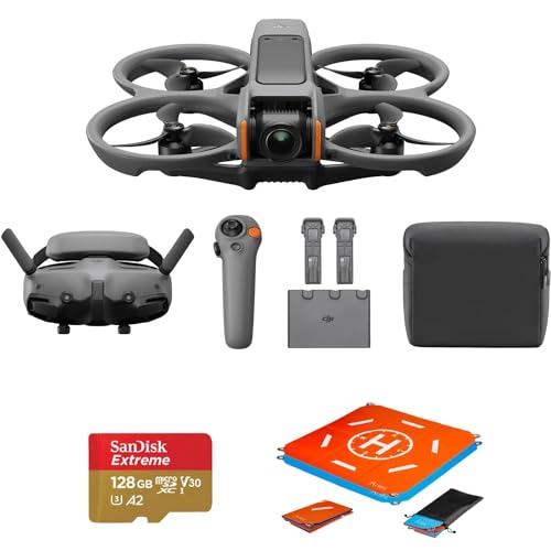 DJI Avata 2 Fly More Combo (3 Batteries) FPV Drone with Camera 4K, One-Push...
