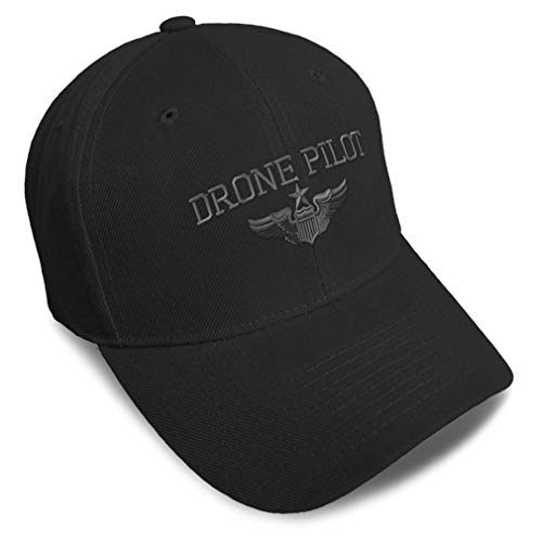 Baseball Cap Drone Pilot Gray Embroidery Acrylic Dad Hats for Men & Women Strap...