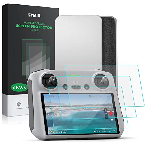 SYMIK RC 2 HD Tempered Glass Screen Protectors (3 Pack) for DJI Air 3 / Mini 3...