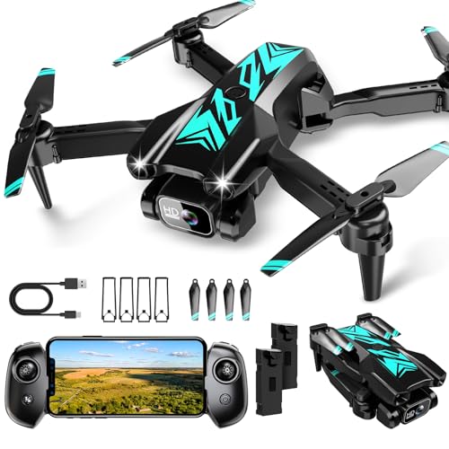 Mini Drone with Camera for Beginners Adults-1080P FPV Camera Foldable Drone with...