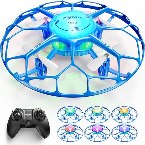 SYMA Kids Drone with 7-Color LED Light Modes, X660 Indoor Drone with Full...
