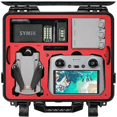 SYMIK A310-MM3DL Mini 3 Pro Dual Layer Waterproof Hard Carrying Case for DJI...